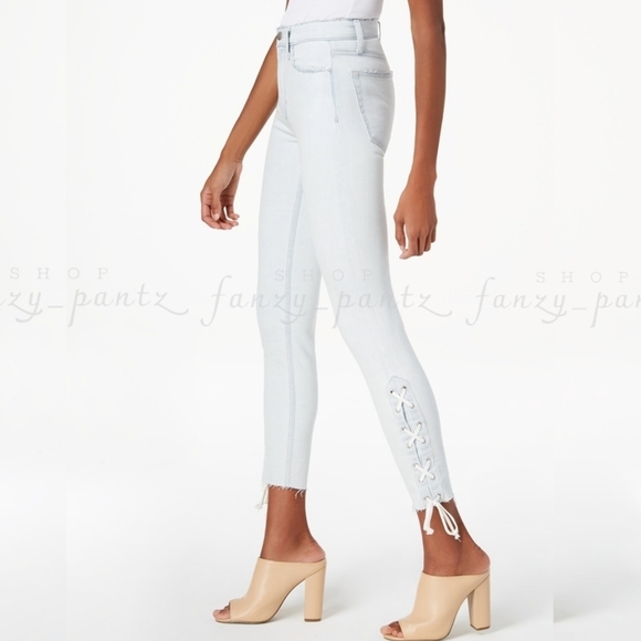 Joe's Jeans Charlie High Rise Skinny Lace Up Ankle - Picture 2 of 13